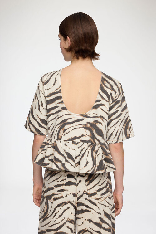 Ganni Braune Bluse