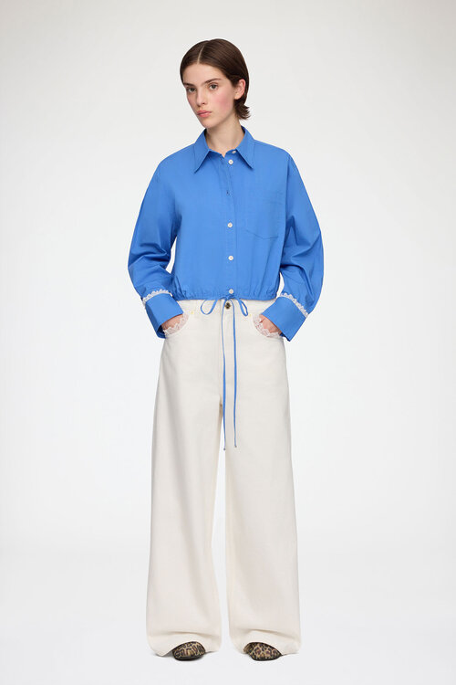 Ganni Marinebluse
