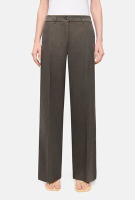 Cambio Braune Adrienne Leinenhose