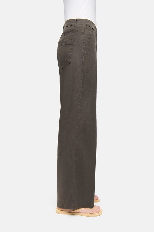 Cambio Braune Adrienne Leinenhose