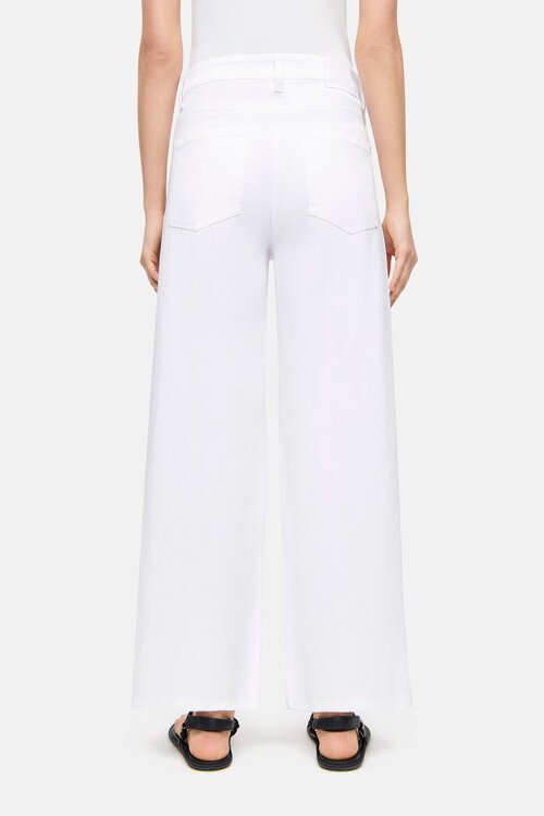 Cambio Weiße Baggy Asymmetrische Jeans