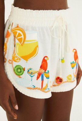 Farm Rio Off White Biricutico Schal Kurz