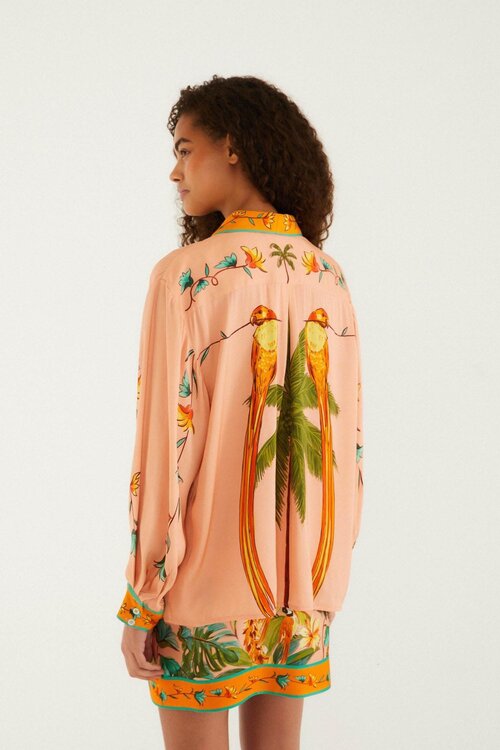 Farm Rio Verschiedene Farben Birds Bluse