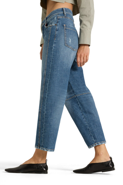 Cambio Blaue Elia Barrel Jeans