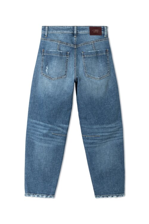 Cambio Blaue Elia Barrel Jeans