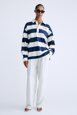 Love Stories Paul Polo Pullover blau weiß