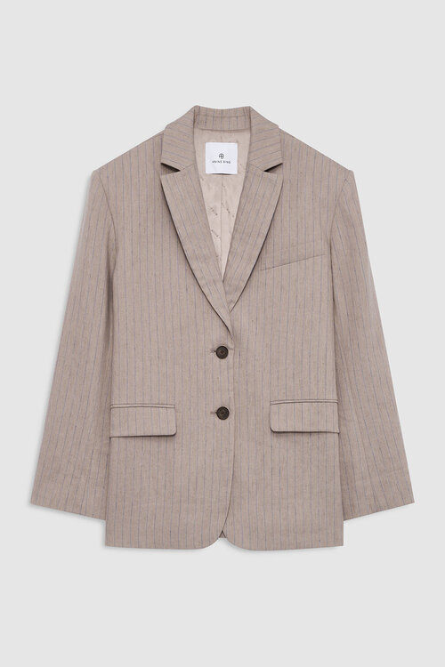 Anine Bing Quinn Blazer Taupe/Blau