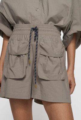 10Days Crinkle Utility Shorts Nebel