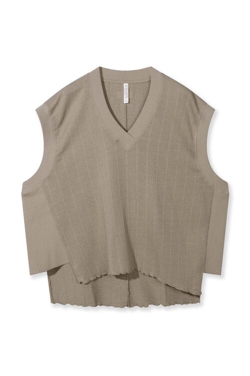 10Days V-Ausschnitt Mesh-Top Nebel