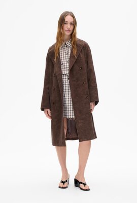 Baum Und Pferdgarten Trenchcoat Kaffee Braun