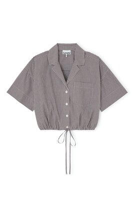 Ganni Braune Bluse