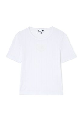Ganni Weißes T-Shirt