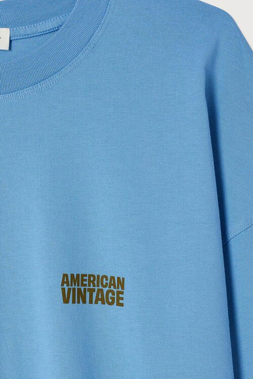 American Vintage Gixy T-shirt Blau