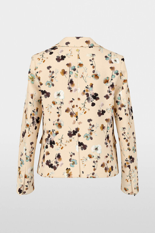 Marc Cain Off White Blazer mit Blumenmuster