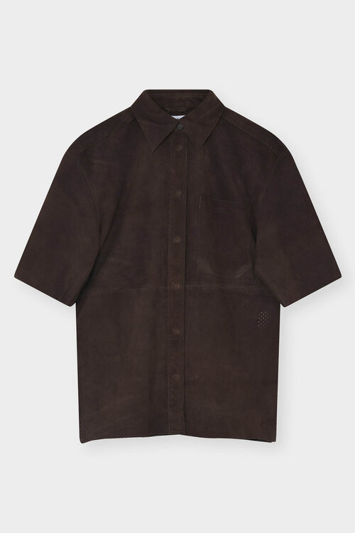 Day Birger et Mikkelsen Braune Blusenjacke Wildleder