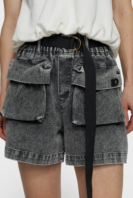 10Days utility short jog denim grau