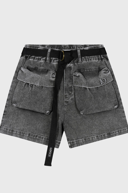 10Days utility short jog denim grau