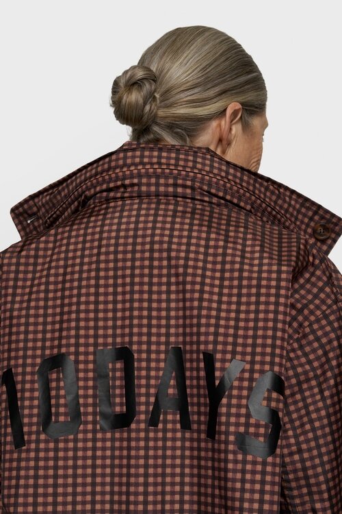 10Days der Wetlook-Mantel braun