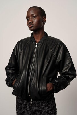 Herskind Schwarze Yvette Leder Bomber