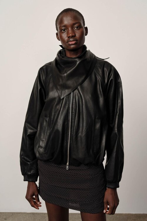 Herskind Schwarze Yvette Leder Bomber