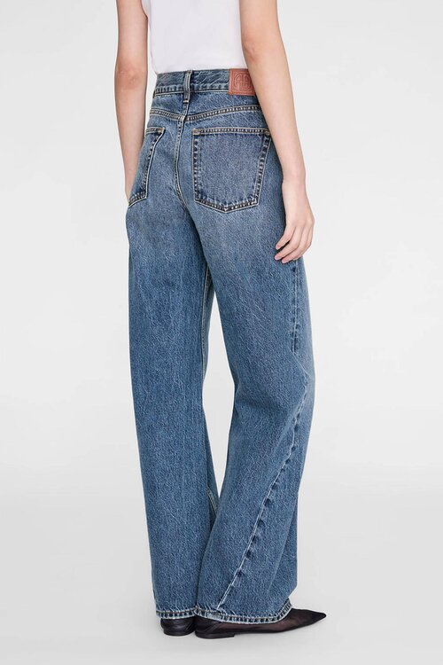 Anine Bing Brie Jeans Gewaschenes Blau