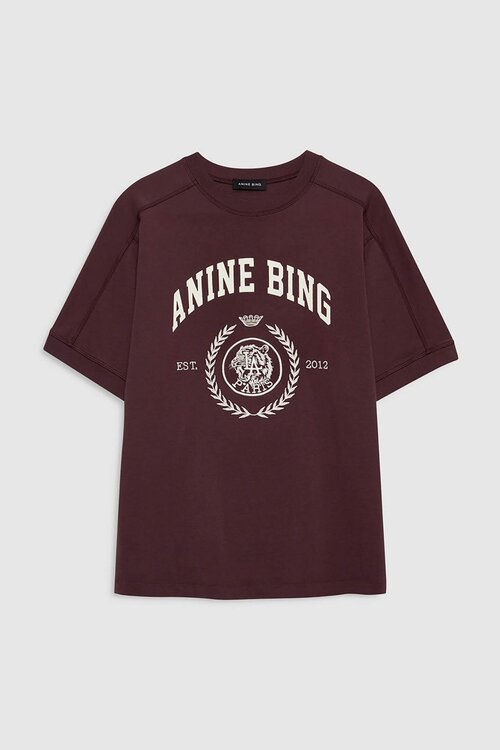 Anine Bing Jaylin T-shirt Burgunderrot