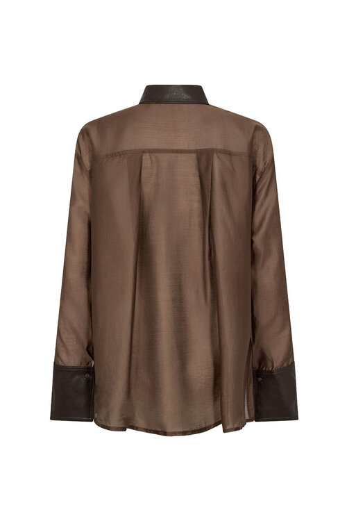 Co'couture Dunkelbraune Kawa Bluse