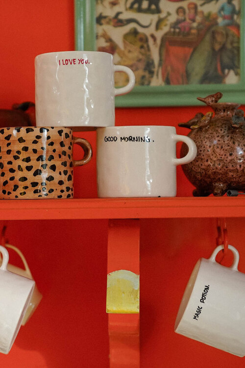 Anna & Nina Weiße Ich liebe dich Tasse