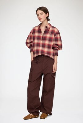 Ganni Bordeaux Bluse