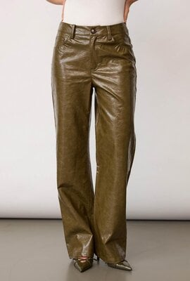 Co'couture Olive Richa Kunstlederhose