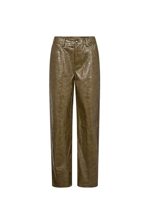 Co'couture Olive Richa Kunstlederhose