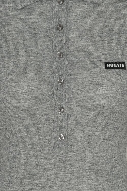 Rotate Polo Pullover Grau