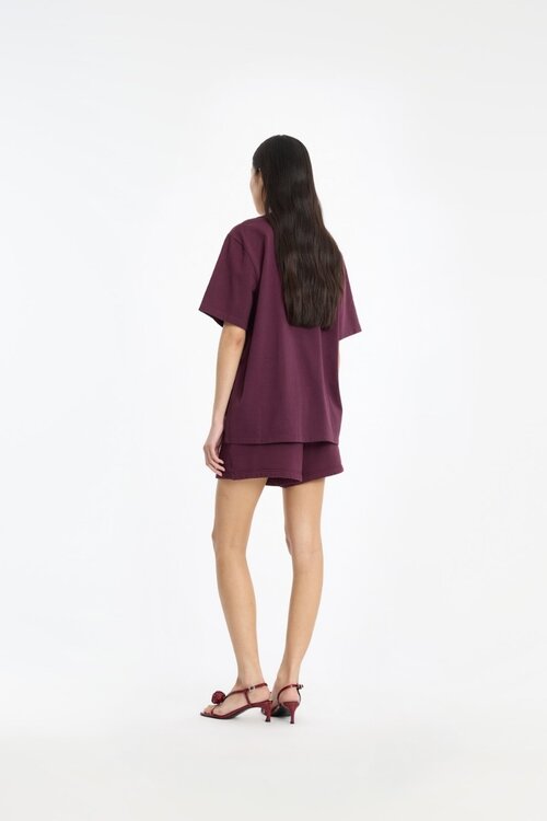 Rotate T-Shirt Oversized Bordeaux