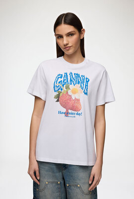 Ganni Weißes T-Shirt