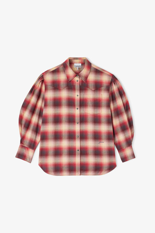 Ganni Bordeaux Bluse