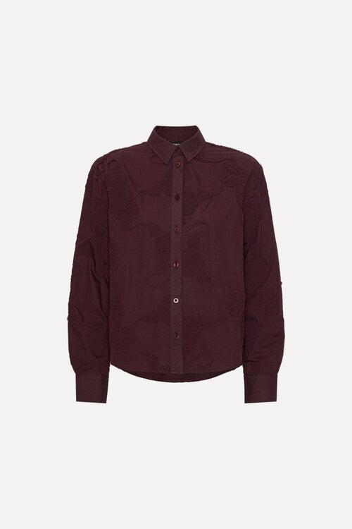 Rotate Oversized Bluse Aubergine