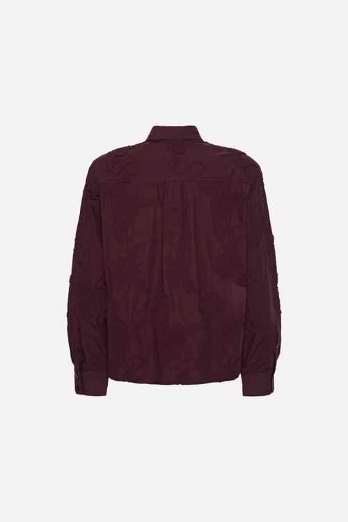 Rotate Oversized Bluse Aubergine
