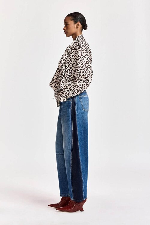 Essentiel Antwerp Barrel-Jeans Patchwork Indigo