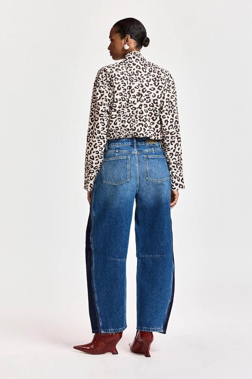 Essentiel Antwerp Barrel-Jeans Patchwork Indigo