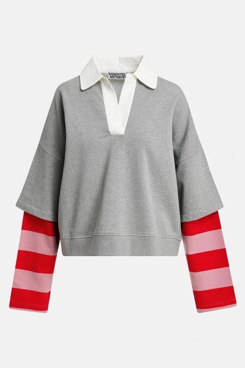 Essentiel Antwerp Polo-Pullover Grau, Rot