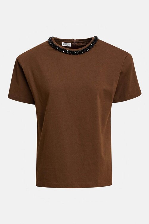 Essentiel Antwerp T-Shirt mit Schulterpolster Braun