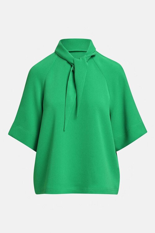 Essentiel Antwerp Bluse mit Schleifenkragen Grün