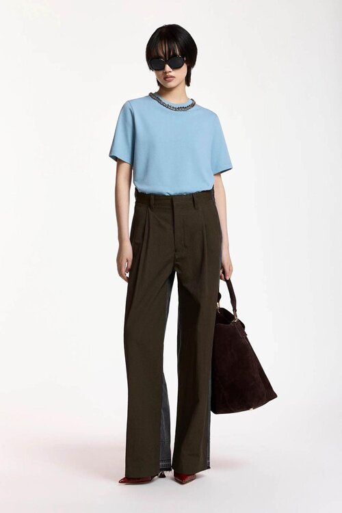 Essentiel Antwerp T-Shirt mit Kette Blau