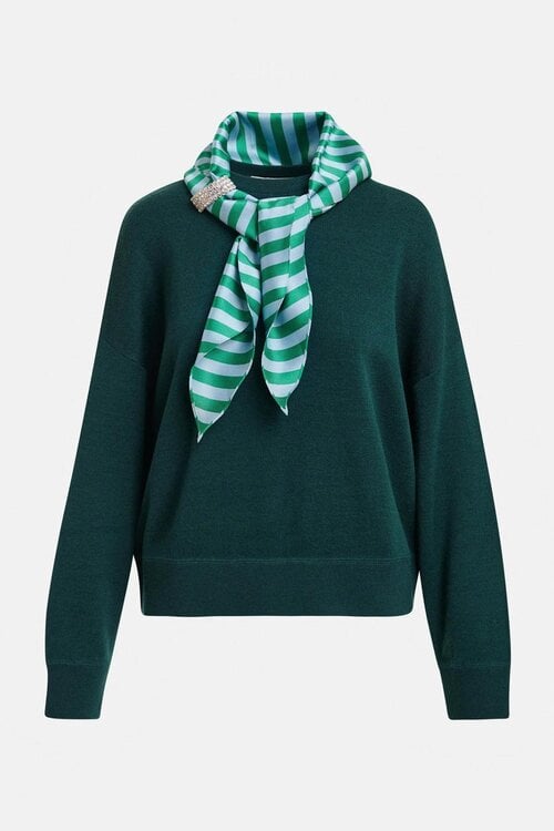 Essentiel Antwerp Pullover mit Schal Grün