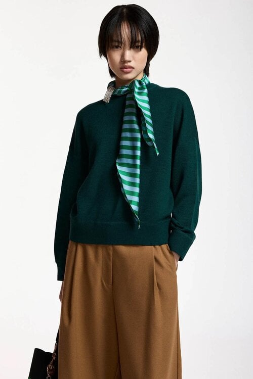 Essentiel Antwerp Pullover mit Schal Grün