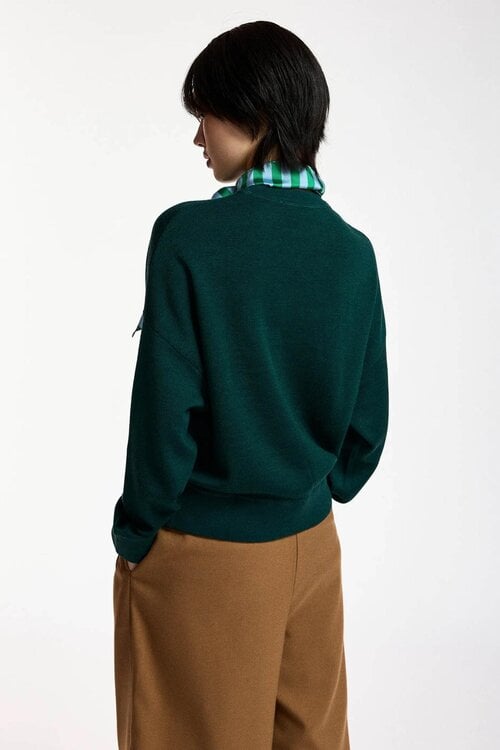 Essentiel Antwerp Pullover mit Schal Grün