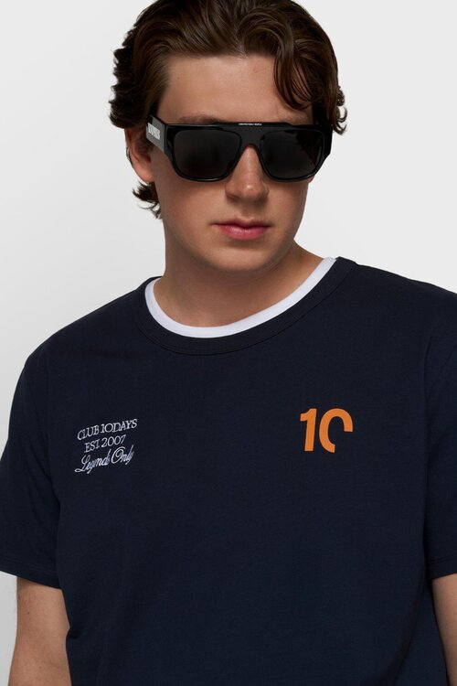 10Days Fitted T-Shirt dunkelblau