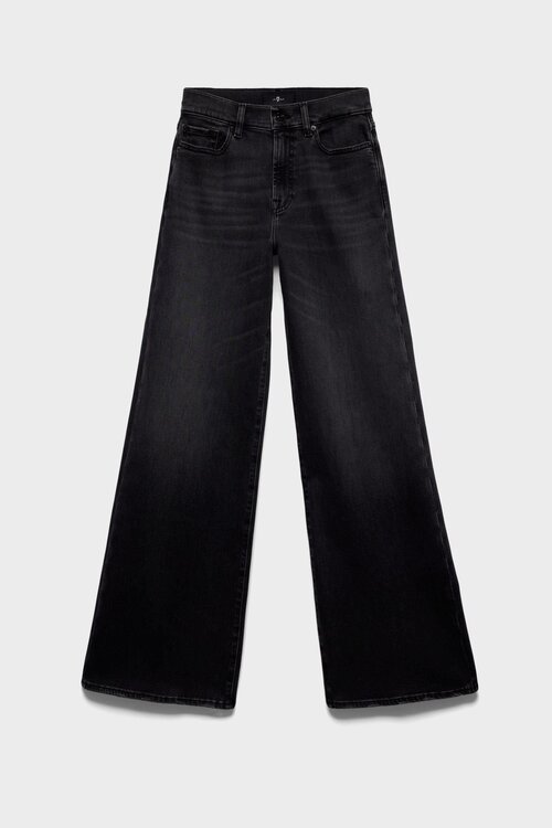 7 For All Mankind Lotta Wide Leg Jeans Schwarz