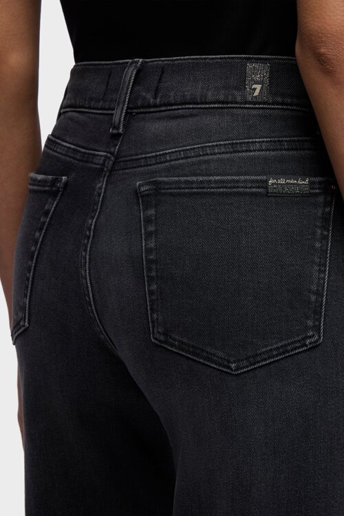 7 For All Mankind Lotta Wide Leg Jeans Schwarz