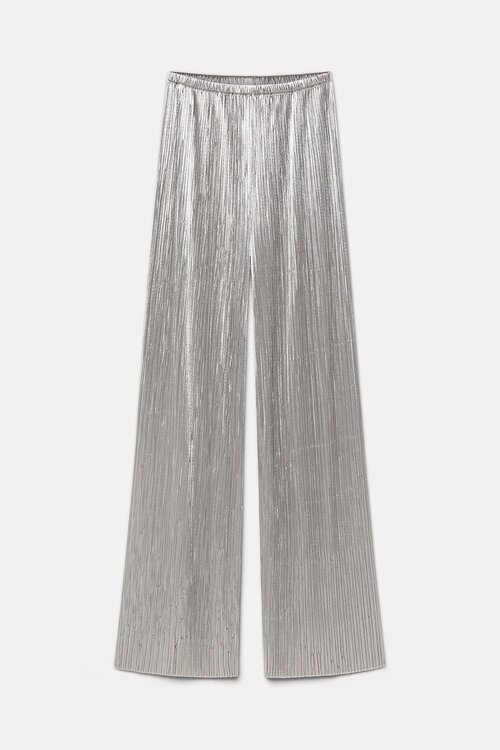 Forte_Forte Silky Samthosen silbergrau
